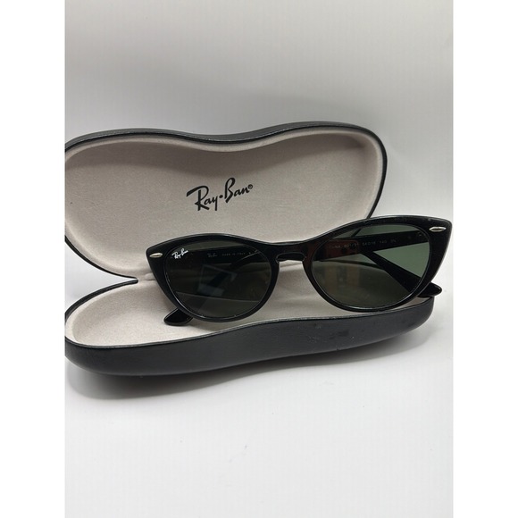 Ray-Ban NINA Sunglasses Cat Eye RB4314 601/31 54-18 140 3N Black w Original Case - Picture 1 of 7
